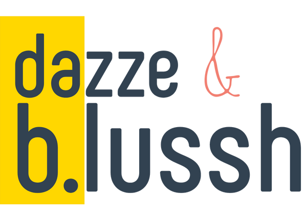 dazze and blussh, dazze & blussh complete logo without bg, d&b