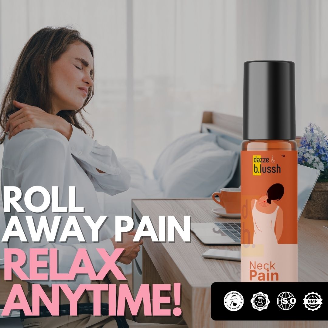 Neck pain roll on relief ingredients, organic wellness roll-on  - Dazze and blussh